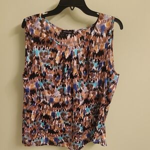 Notations Abstract Multicolor Sleeveless Blouse